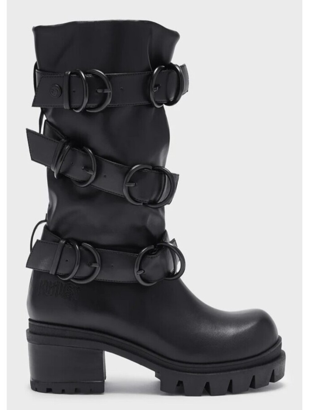Killstar Bleak Night Slouchy Buckle Boots Goth Alternative Women's Sz 8 NEW